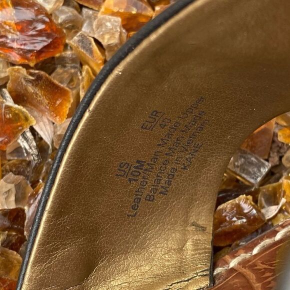 Sam Edelman Kane Black Slip On Leather Sandals w/Silver Detailing. Size 10. VUC! - Picture 6 of 7